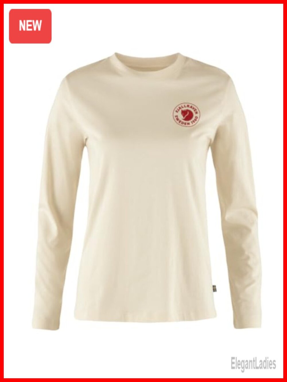 Organic Cotton Long Sleeve Crew Neck T-Shirt Regular Fit Classic Tee